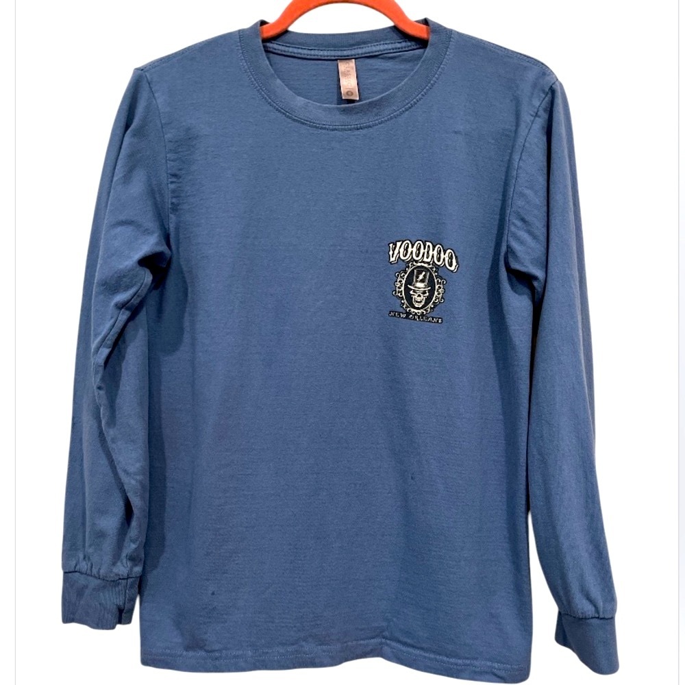 Voodoo Bourbon Street T Shirt New Orleans Dr Rays Magical Elixir Blue size small